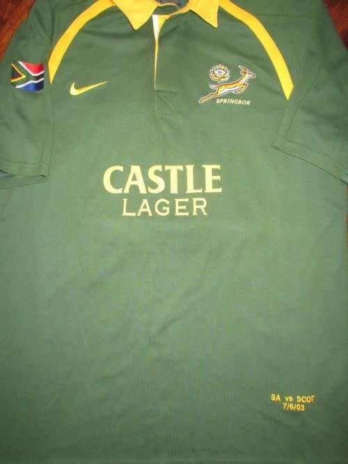 SPRINGBOK PLAYERS RUGBY JERSEY 2003